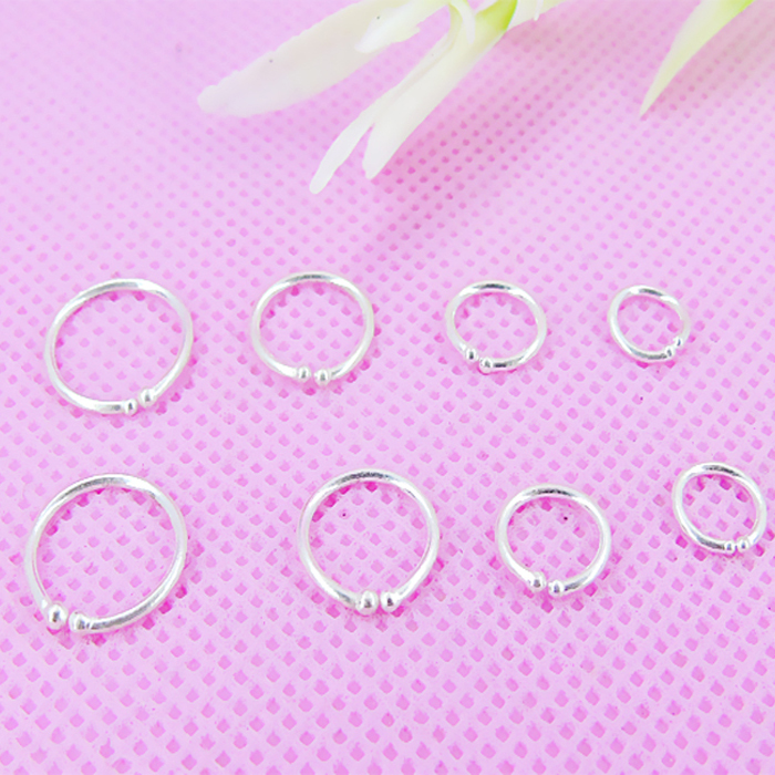 正品999纯银耳圈耳环防过敏圆圈