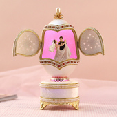 精美蛋雕音乐盒旋转八音盒结婚纪念创意礼品生日礼物送女友老婆