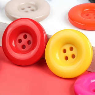 四眼大圆边扣子外套裤子扣毛衣开衫扣袖口扣子20色百搭树脂纽扣
