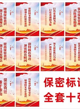 保密安全管理制度海报 保密标语展板保密墙贴画 企业泄密宣传画