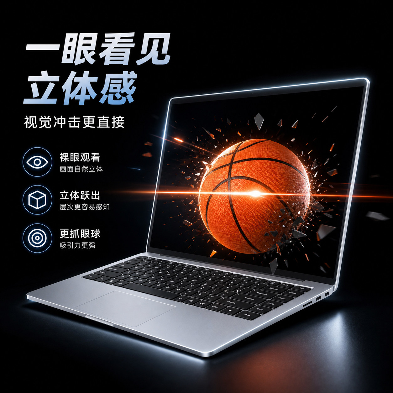 15.6英寸4K裸眼3D笔记本电脑