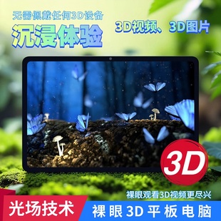 512GB实时2D转3D功能3D视频图片播放 12.1英寸裸眼3D平板电脑12GB