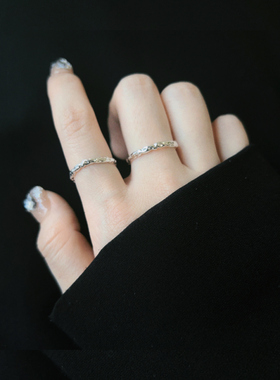 爱唯雅925纯银糖纸戒指女