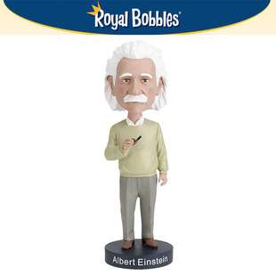 现货 美国 Royal Bobbles点头办公桌桌面摆件 站立爱因斯坦人偶