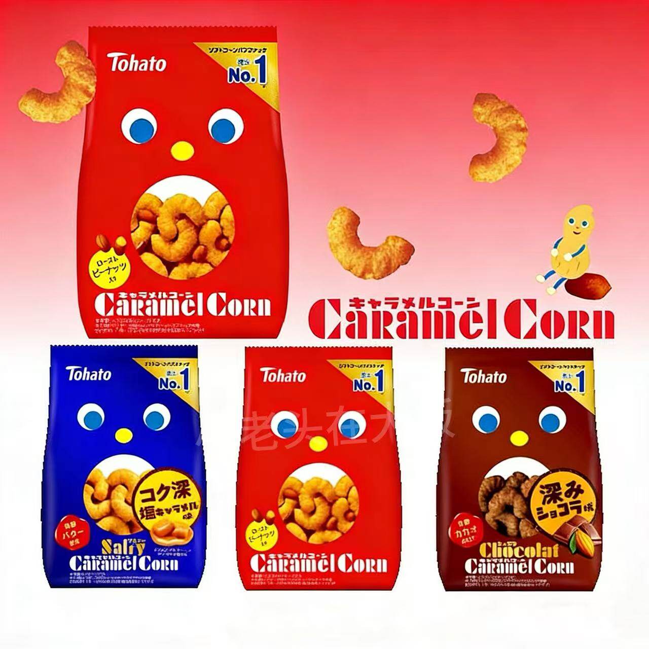 日本直邮东鸠巧克力焦糖咸焦糖味牛奶爆米花下午茶小零食膨化食品