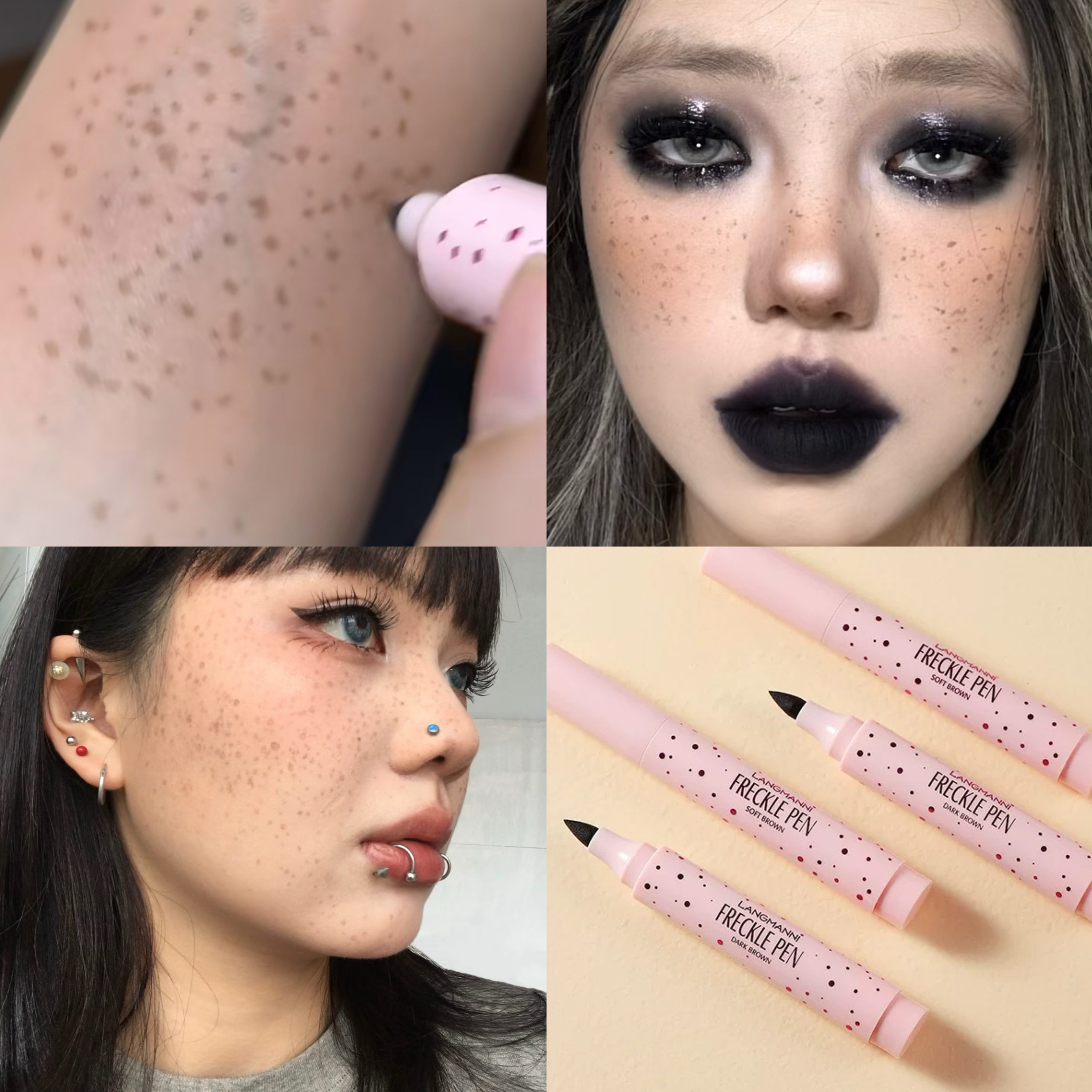 超火欧美雀斑点妆笔自然防水持久点斑液笔画泪痣雀斑妆夏日晒伤妆