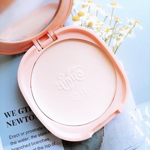 包邮爱诺清透丝盈干湿两用定妆粉饼保湿遮瑕散粉象牙色控油补妆