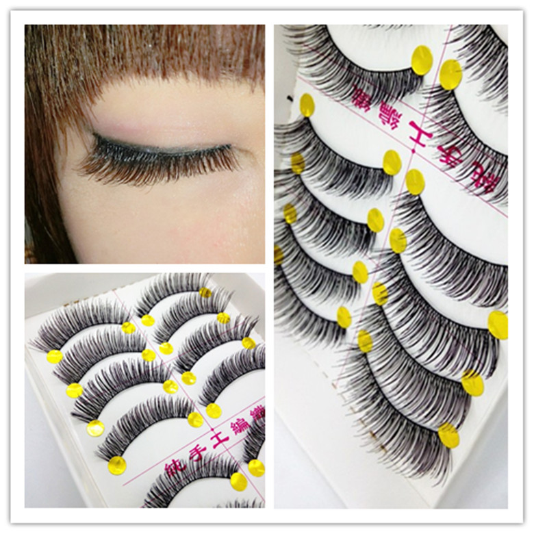 交叉款眼尾加长假睫毛10对价格