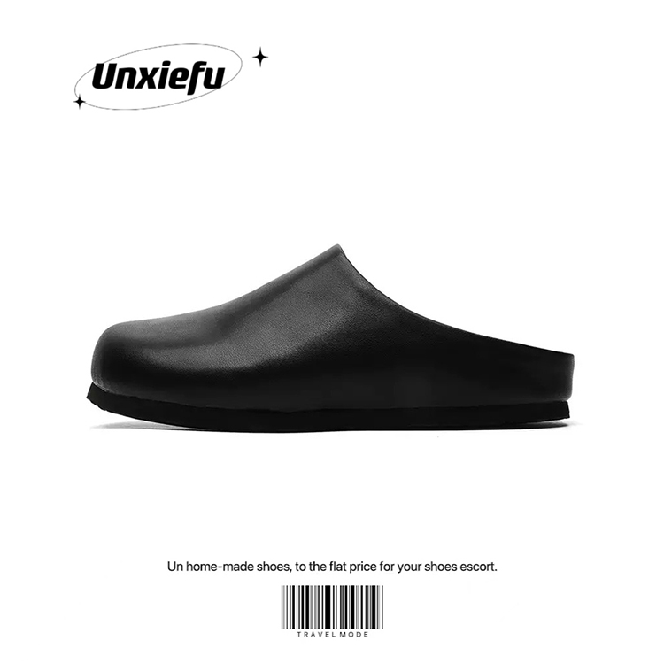 2025新款高级黑色勃肯男女拖鞋