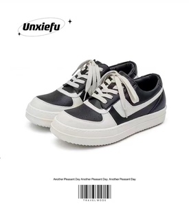 美式板鞋男小众2024夏季新款RO大钩子厚底鞋子风高街黑色休闲潮鞋