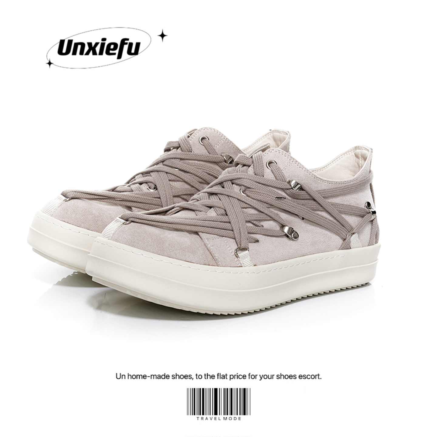 UNZIZHI疯狂绑带五芒星休闲板鞋