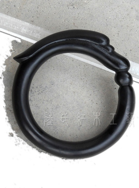 古典黑檀木手镯红山龙文化生肖