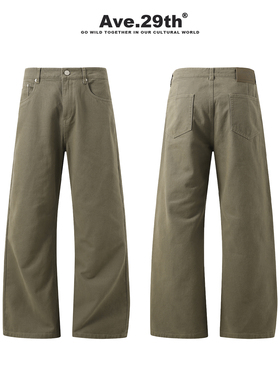 Ave.29th美式复古工装裤Vintage直筒宽松简约裤子男女同款