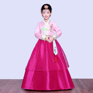 新款儿童女童韩服女宝宝童装韩国朝鲜族舞蹈演出服装小孩古装套装
