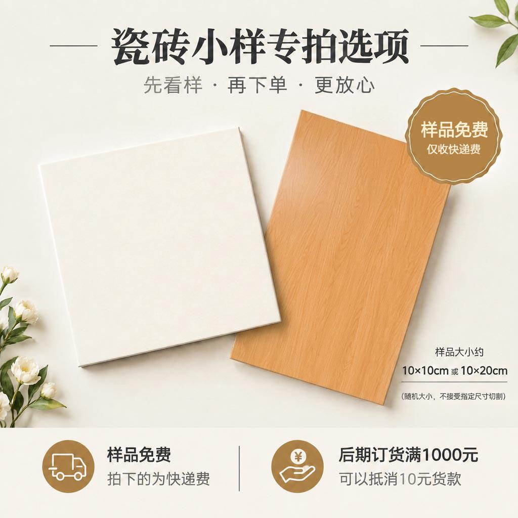 瓷砖小样切割随机样品/补货款/补运费