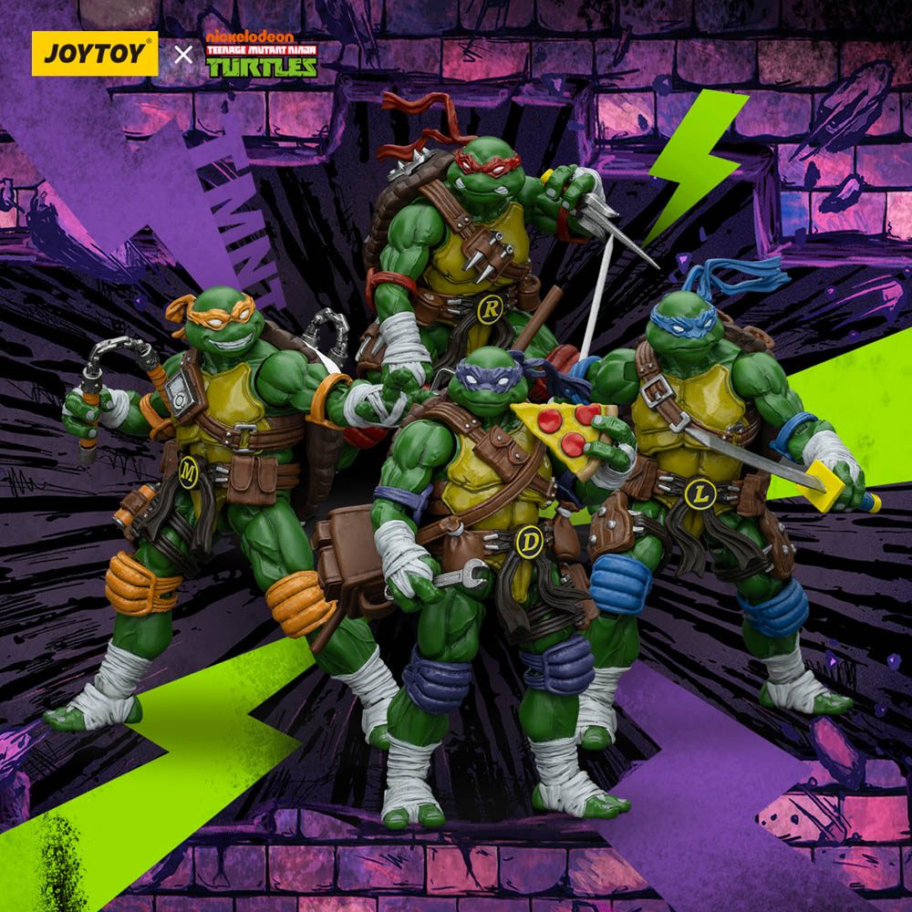 JOYTOY暗源忍者神龟TMNT 米开朗基罗多纳泰多拉斐尔 玩具模型男孩