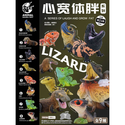 动物星云心宽体胖蜥蜴科莫多巨蜥毒蜥伞蜥双冠蜥鹰蜥仿真模型玩具
