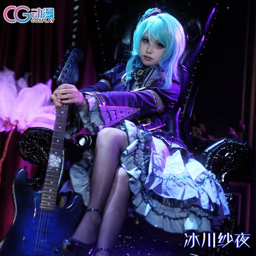 CGCOS的小铺bangdream Roselia 冰川纱夜cos服女Lolita哥特风裙子