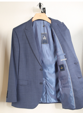金利来男装 秋季修身版羊毛混纺商务正装西服外套MZT22261706-88