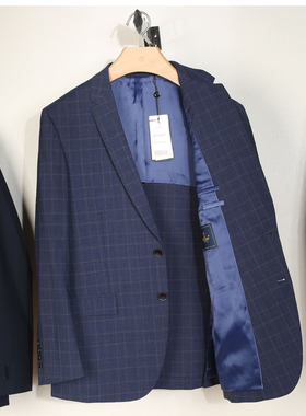 金利来西装外套 春季新款格子商务上班男士西服MZT22251718-88