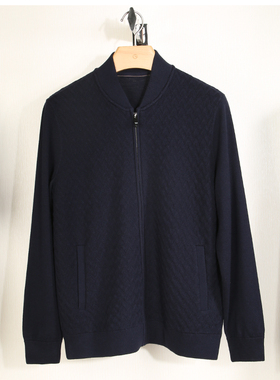 金利来针织外套 秋冬款男士休闲含羊毛上衣新款MWK22131402-95