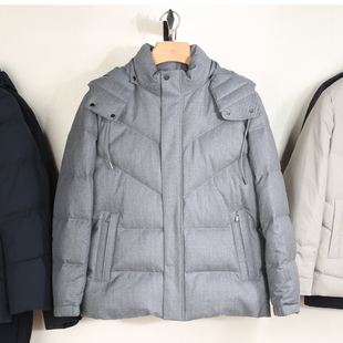 金利来男装羽绒服2024新款加厚纯羊毛白鹅绒外套MDSGA2914035-48