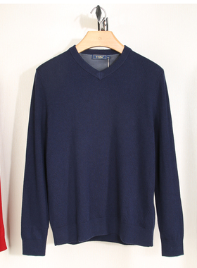 金利来男装羊绒衫男冬季V领纯羊绒商务保暖羊毛衫MRMF33914112-95