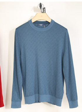 金利来男装羊毛衫男冬季新款圆领纯羊毛保暖毛衣MCWF13913226-88