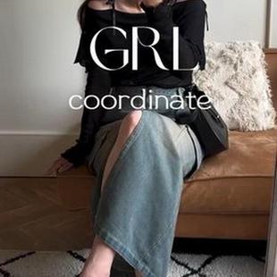 qu75 l拉链牛仔紧身裙 日单潮牌少女g