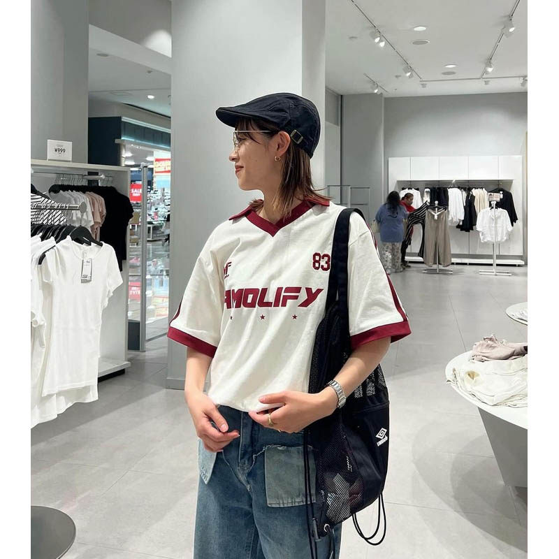 日单潮牌少女游戏图形大T恤 瑕疵处理