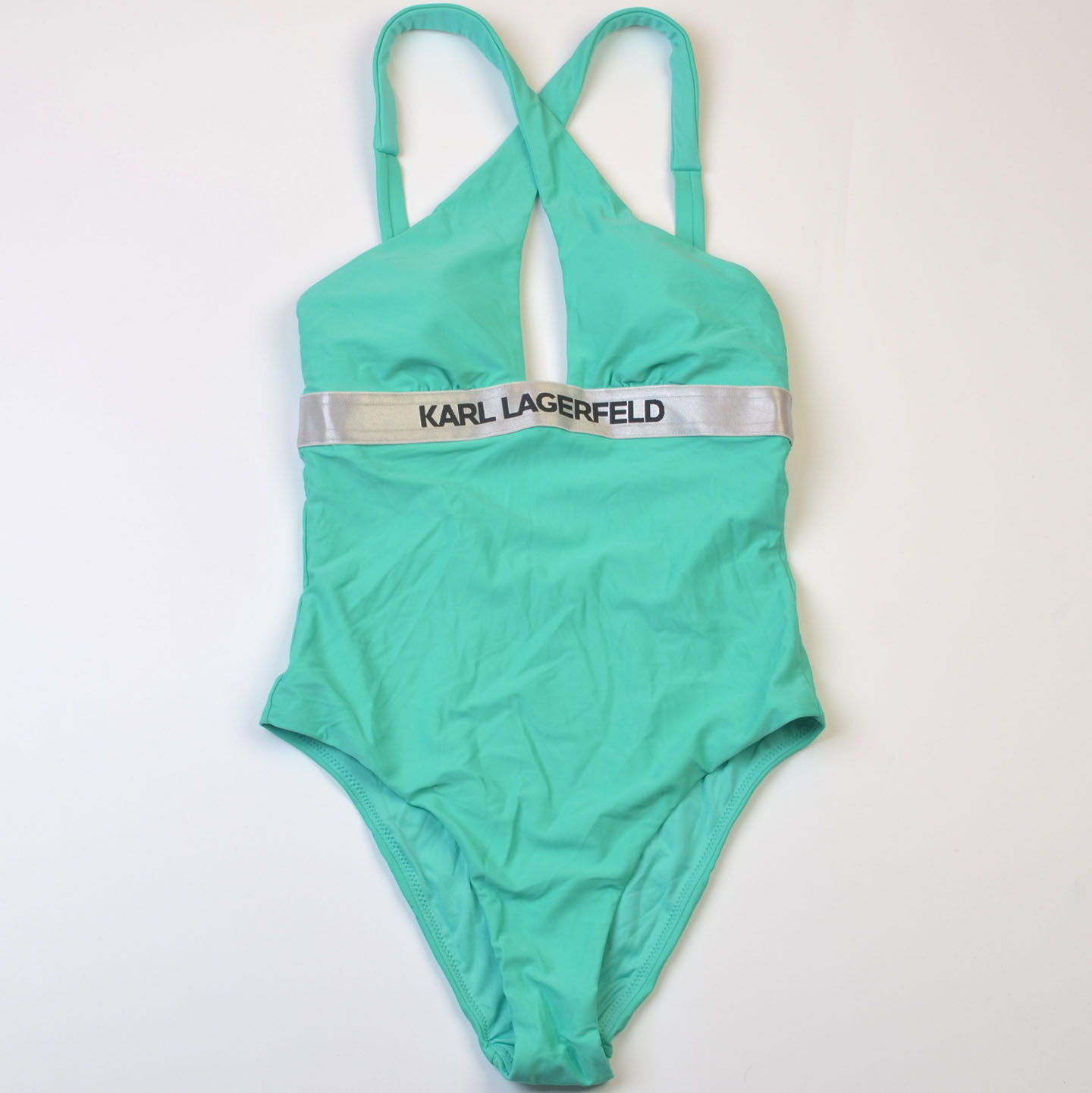 法国奢侈品牌KA**度假沙滩性感简约纯色连体泳衣女时尚显瘦泳装