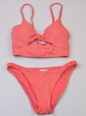 新款美国品牌Sanc**时尚沙滩度假显瘦红色泳衣比基尼女款带胸垫