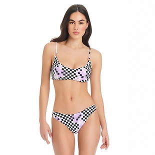 新款美国设计师品牌Red**度假比基尼套装时尚bikini泳衣女带胸垫