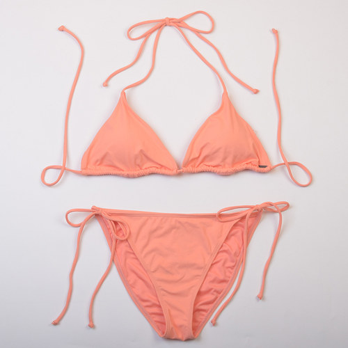 澳洲品牌ONE**海边度假性感纯色系带比基尼百搭bikini泳衣女