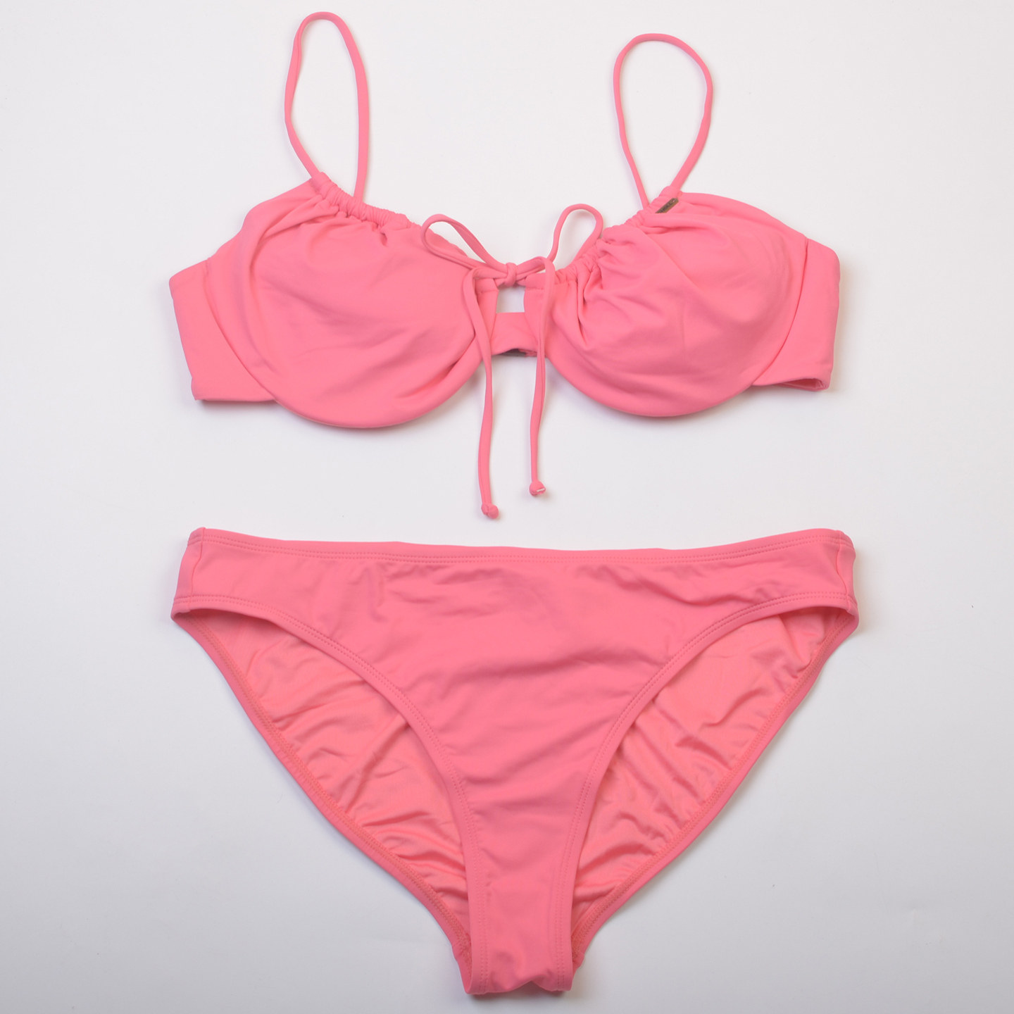 澳洲冲浪品牌ONE**纯色大胸聚拢比基尼罩杯百搭bikini泳衣女款