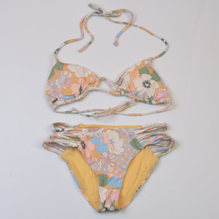 澳洲冲浪品牌O家度假性感小清新印花比基尼bikini时尚 分体泳衣女