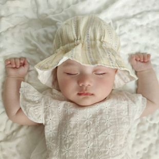 夏季 婴儿帽子外出遮阳帽防晒男女宝宝渔夫帽可调节盆帽太阳帽 薄款