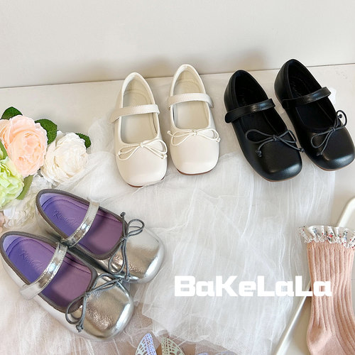 春秋女童蝴蝶结韩版魔术贴公主鞋