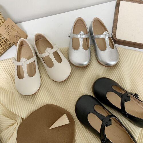 丁字小众百搭洋气小皮鞋大童