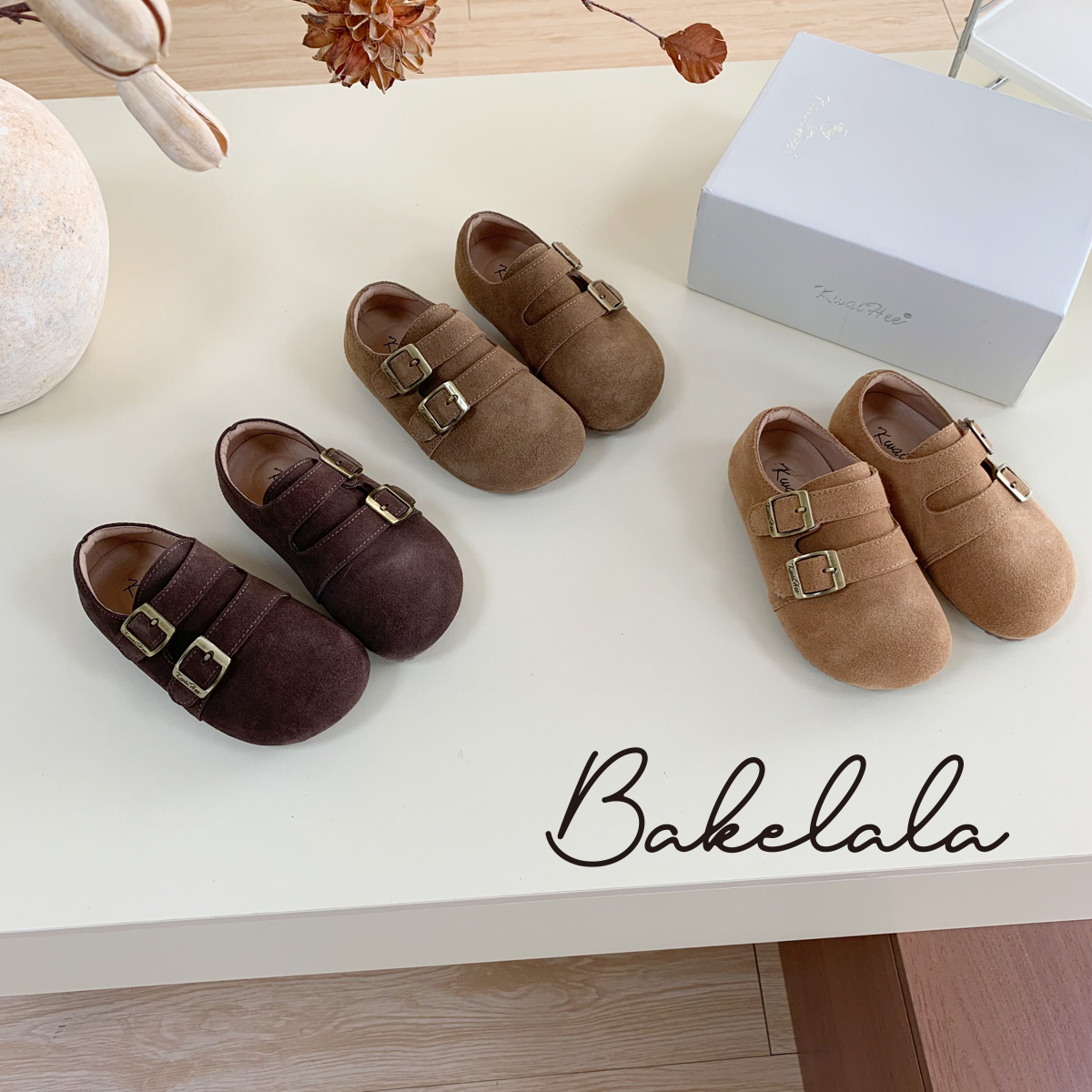 男女童博肯鞋真皮深口豆豆鞋