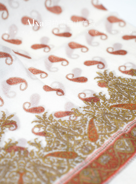 Gabriel's daydream 阿拉善白山羊绒 春夏 佩斯利纹 纯山羊绒披肩