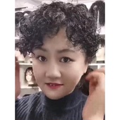 头顶假发片小卷洋气轻奢t型补发片可水洗可盘发遮盖白发蓬松颅顶