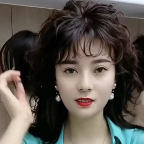 假发女片头顶量蓬松遮白发一片式 假发片中卷 时尚中老年妈妈补发