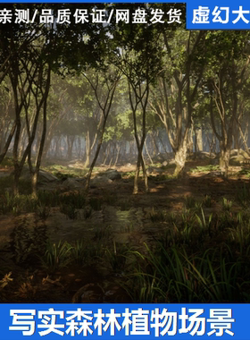 UE4虚幻5 Leaf Tree Forest Biome 森林树木植被场景枯枝杂草落叶