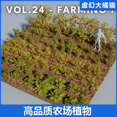 UE5虚幻5 Foliage VOL.24 - Farming Plants (Low Poly) 农场植物