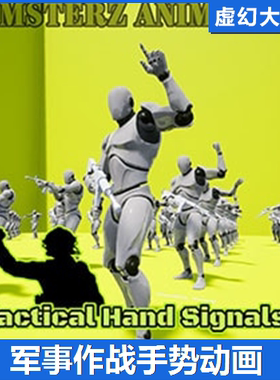 UE4虚幻5 Tactical Hand Signals 持枪特种战术作战手势军事动画
