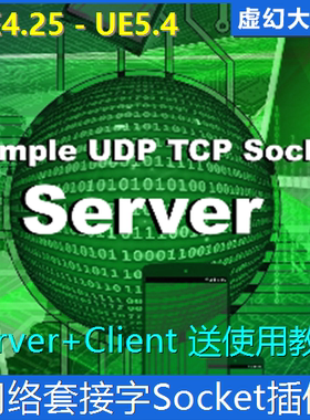 UE4UE5 Simple UDP TCP Socket Client+Server套接字插件网络通信