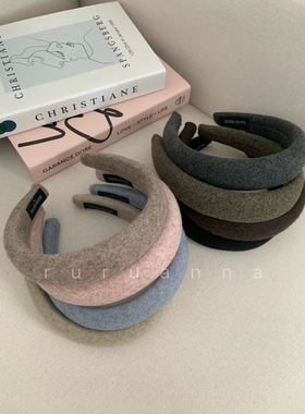 呢大衣搭配发饰基础款多色可选秋冬春百搭毛呢料高颅顶海绵发箍新