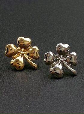 怡慕极简精致胸针合金电镀四叶草