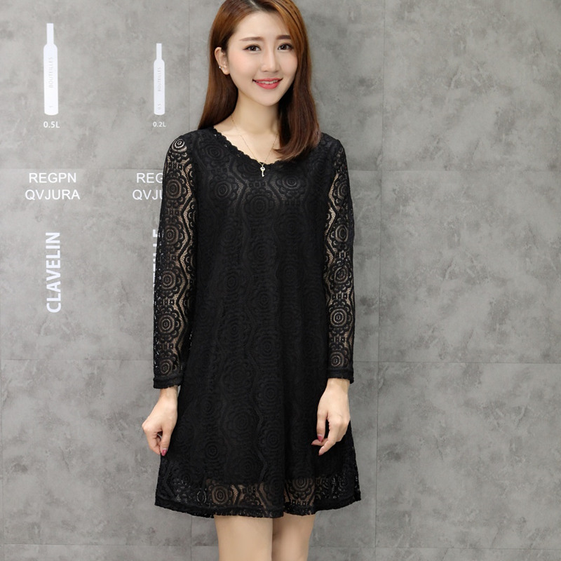 新款胖MM秋季长袖连衣裙加肥加大码女装宽松蕾丝藏肉连衣裙200斤|msdalam kategori Butik wanita / wanita, wanita saiz besar - dari Buy2taobao.com untuk memberikan perkhidmatan ejen Taobao profesional membeli